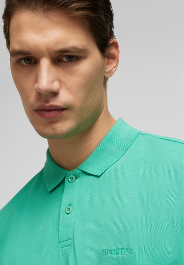 Piquee-Poloshirt, green Detailansicht 1