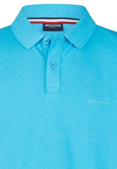 Piquee-Poloshirt, turquoise