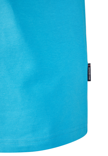 Piquee-Poloshirt, turquoise