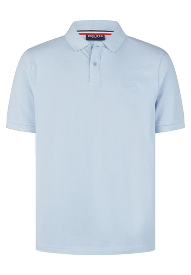 Piquee-Poloshirt, light blue Frontansicht