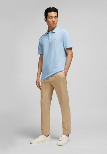 Piquee-Poloshirt, light blue Detailansicht 2