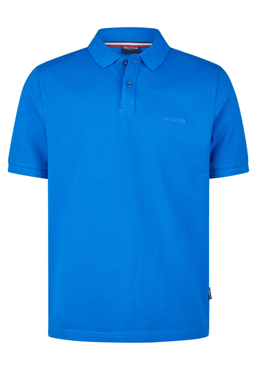 Piquee-Poloshirt, cornflower Frontansicht