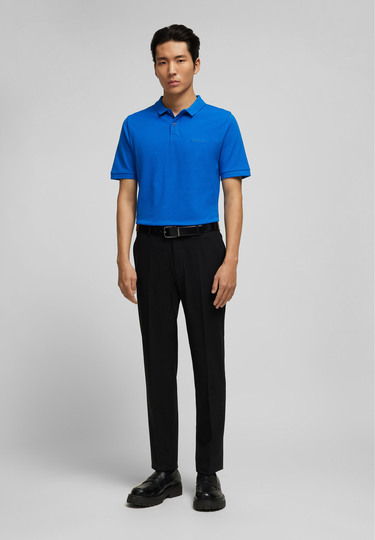 Piquee-Poloshirt, cornflower Detailansicht 2