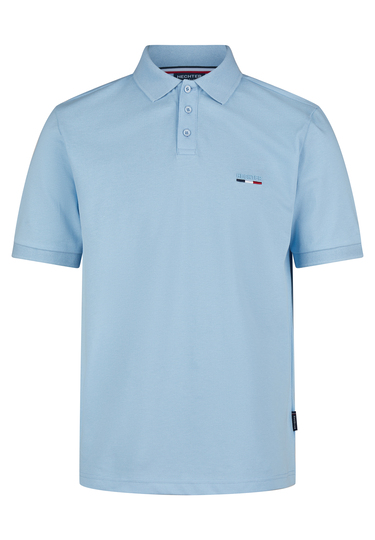 POLO PIQUE H-ECO, Light blue Frontansicht