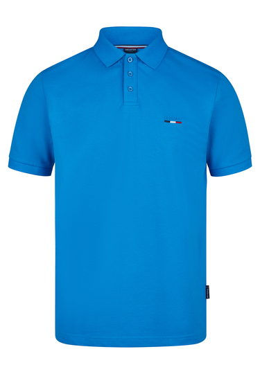 POLO PIQUE H-ECO, Cornflower Frontansicht