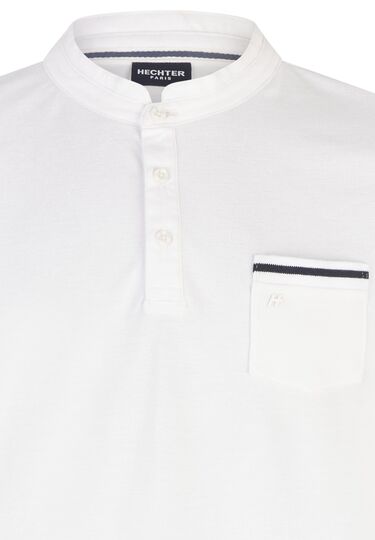 Basic Jersey Polo, white Detailansicht 1