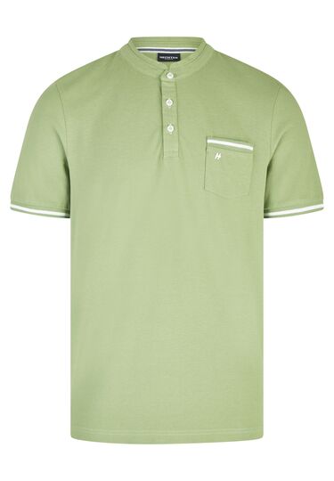 Basic Jersey Polo, kiwi Frontansicht