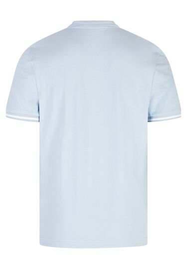 Basic Jersey Polo, sky blue Rückansicht