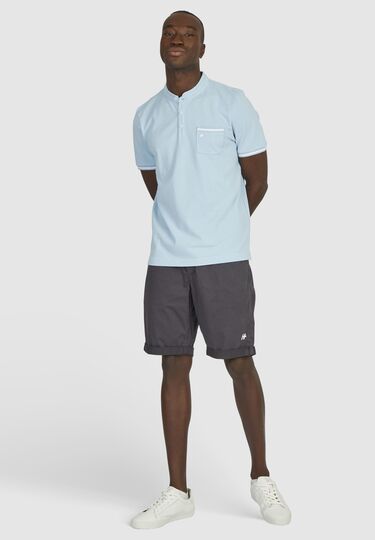 Basic Jersey Polo, sky blue Detailansicht 1