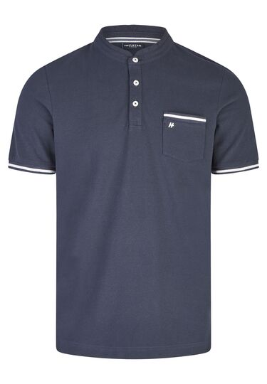 Basic Jersey Polo, midnight blue Frontansicht