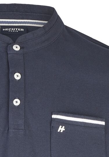 Basic Jersey Polo, midnight blue Detailansicht 1