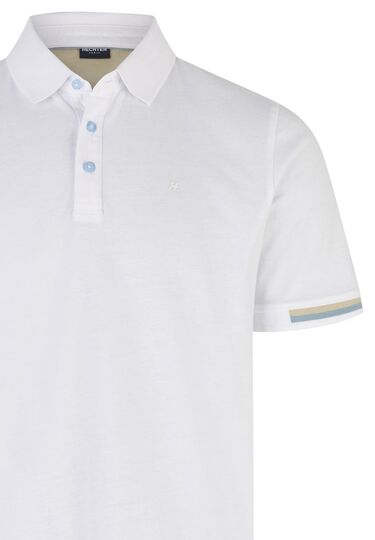 Basic Jersey Polo, white Detailansicht 1