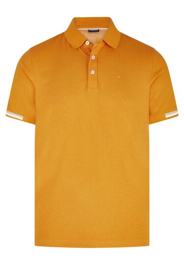 Basic Jersey Polo, orange Frontansicht