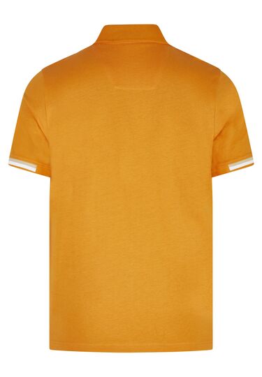 Basic Jersey Polo, orange Rückansicht