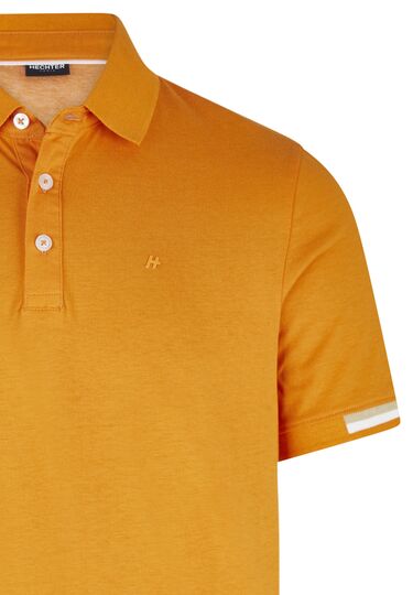 Basic Jersey Polo, orange Detailansicht 2