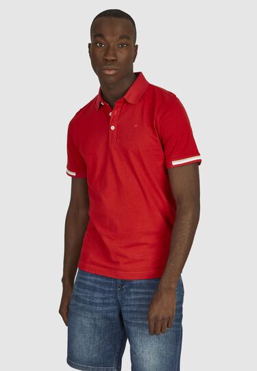 Basic Jersey Polo, chili