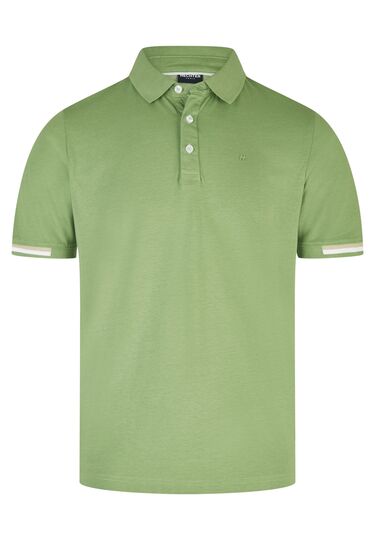 Basic Jersey Polo, kiwi Frontansicht