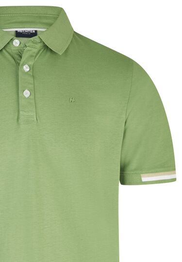Basic Jersey Polo, kiwi Detailansicht 2