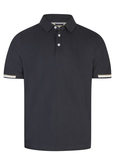 Basic Jersey Polo, black Frontansicht