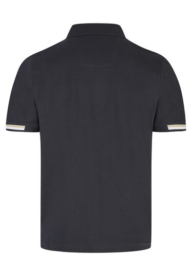 Basic Jersey Polo, black Rückansicht