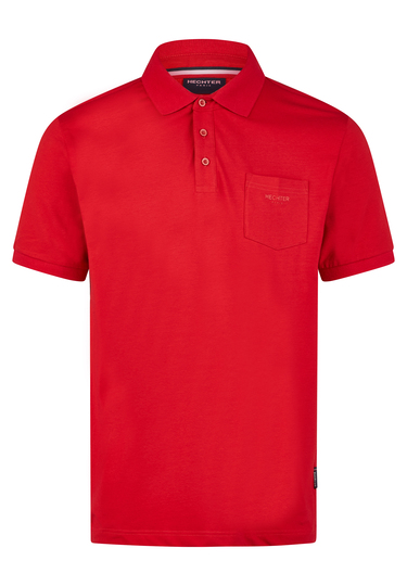 POLO JERSEY H-ECO, Chili Frontansicht