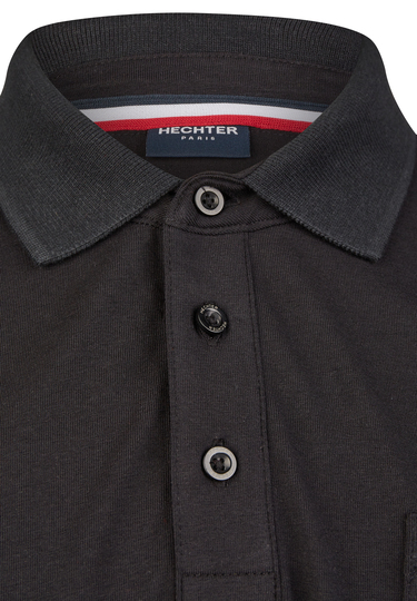 POLO JERSEY H-ECO, Black Detailansicht 2