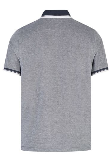 Klassisches Poloshirt, midnight blue Rückansicht