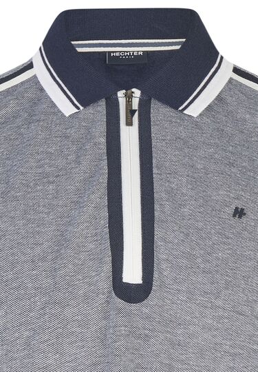 Klassisches Poloshirt, midnight blue Detailansicht 2