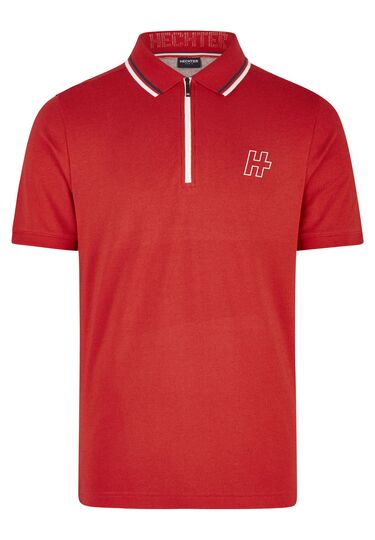 H-XTECH Poloshirt, chili Frontansicht