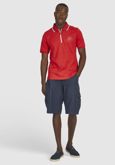 H-XTECH Poloshirt, chili Detailansicht 1