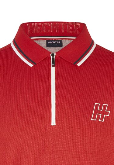 H-XTECH Poloshirt, chili Detailansicht 2