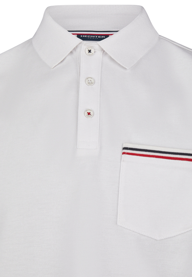 POLO PIQUE H-ECO, White Detailansicht 2