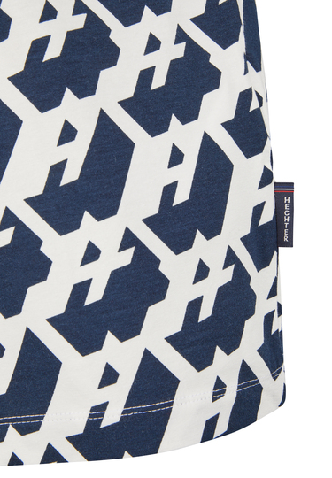 Alloverprint Polo, white 