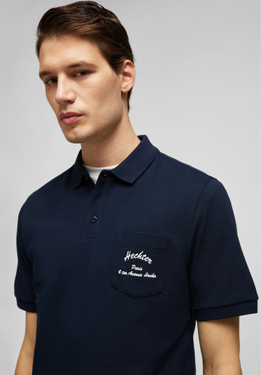 Poloshirt, midnight blue Detailansicht 1