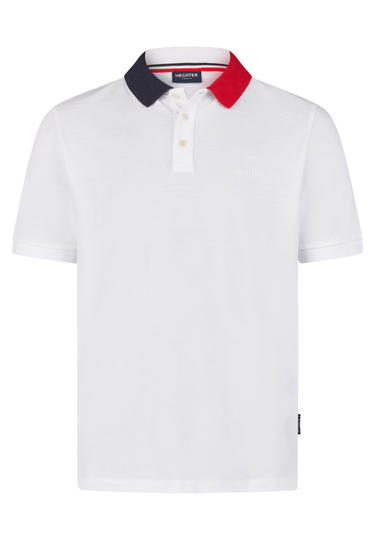 Iconic Piquee Polo, white Frontansicht