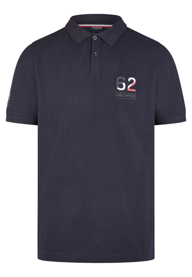 Polo Pique H-Eco, Midnight blue Frontansicht