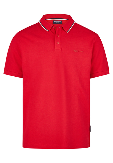 Piquee-Poloshirt, chili Frontansicht