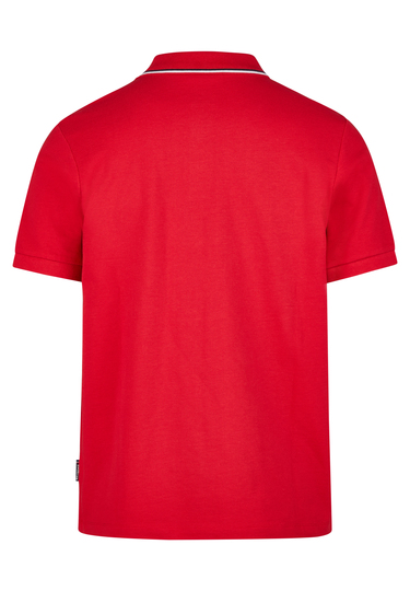 Piquee-Poloshirt, chili Rückansicht