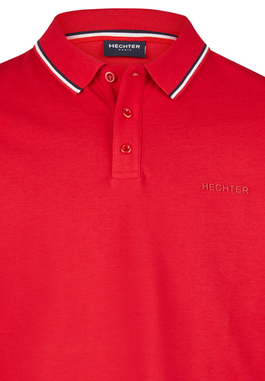 Piquee-Poloshirt, chili Detailansicht 1