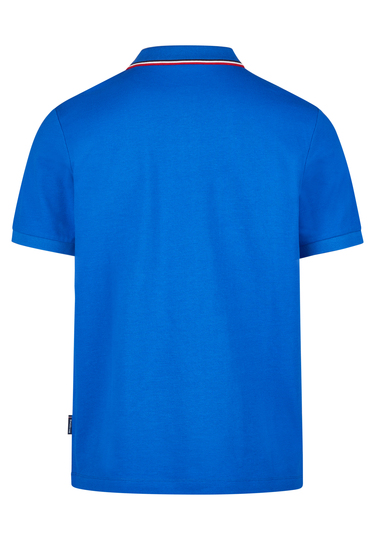 Piquee-Poloshirt, cornflower Rückansicht