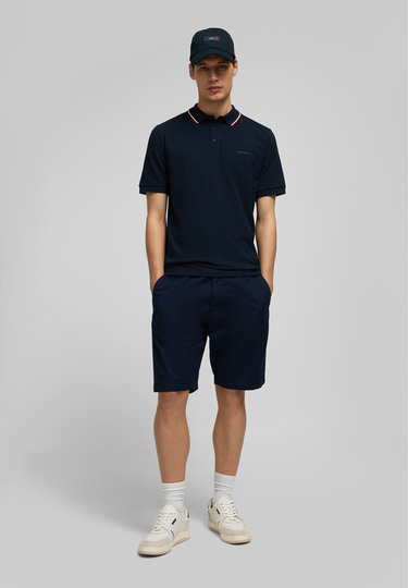 Piquee-Poloshirt, midnight blue Detailansicht 2