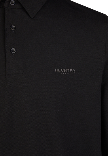 POLO LONGSLEEVE, Black Detailansicht 1