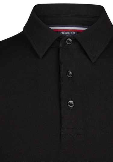 POLO LONGSLEEVE, Black Detailansicht 2