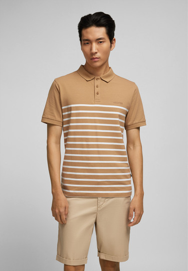 Jersey Poloshirt, camel