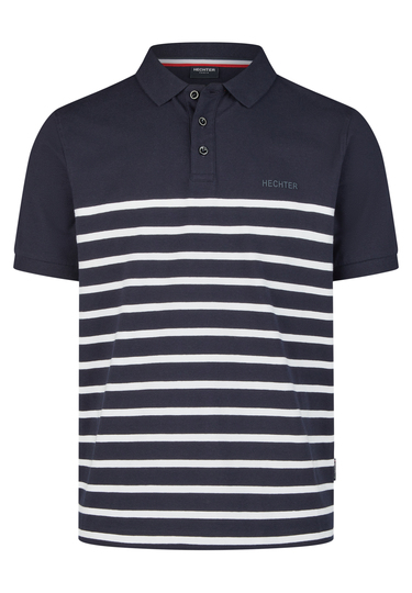 Jersey Poloshirt, midnight blue Frontansicht