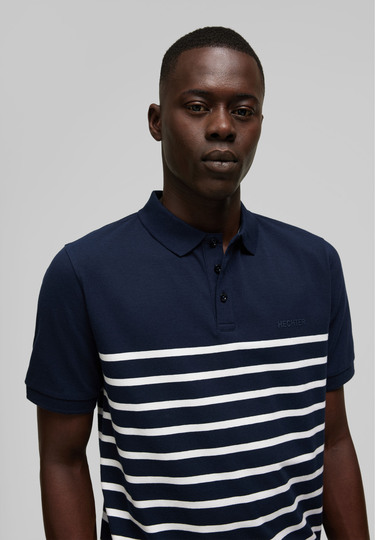 Jersey Poloshirt, midnight blue Detailansicht 1