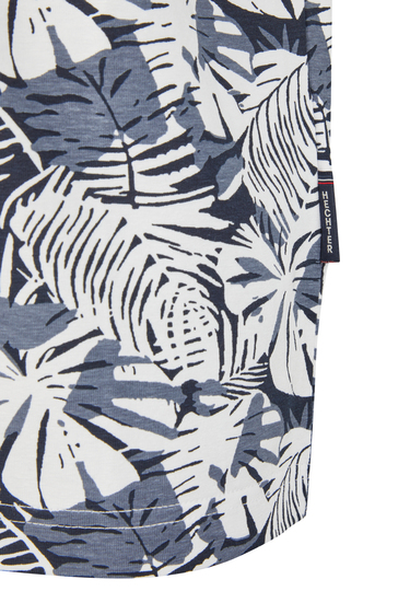 Floral polo shirt, midnight blue