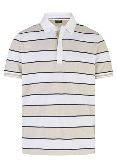 Modisches Poloshirt, sand Frontansicht