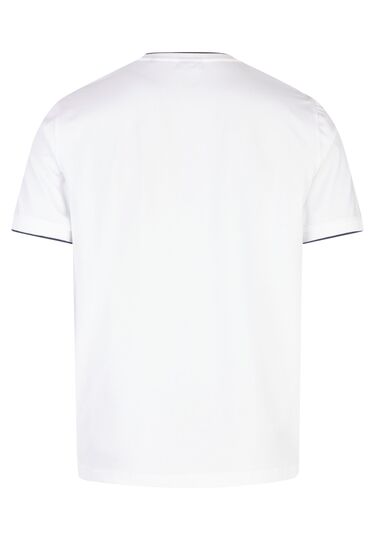 Sporty round neck T-shirt, white Rückansicht