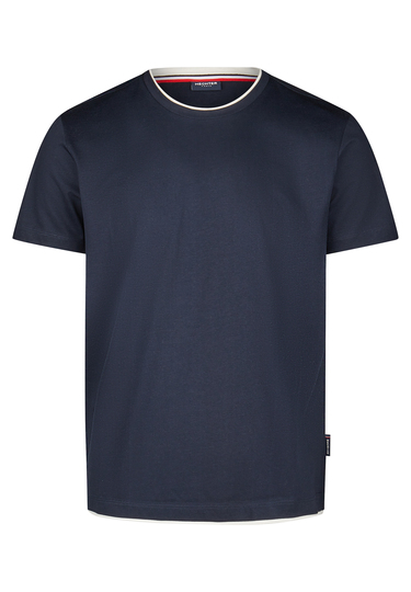Sportives Rundhalsshirt, midnight blue Frontansicht